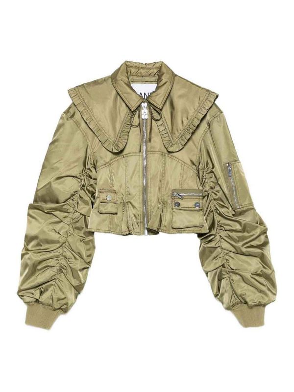Ganni Veste Casual - Vert