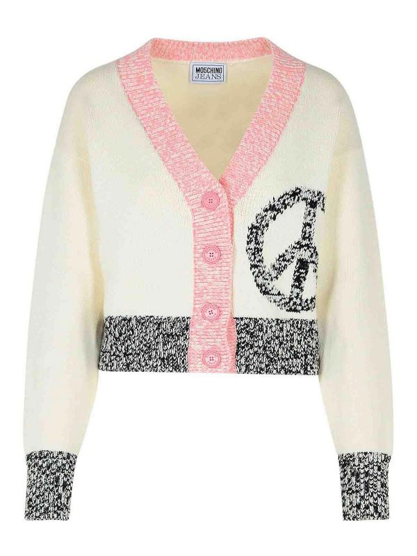 Moschino Jeans Cardigan - Blanc