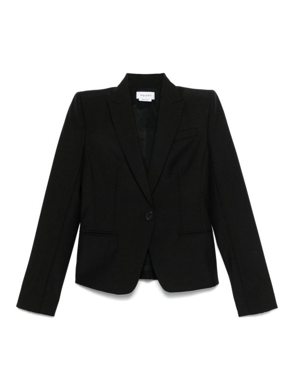 Alexander Mcqueen Pull Col Rond - Noir