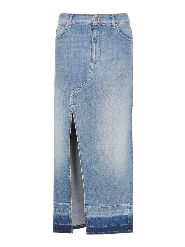 Pinko Jupe Midi - Foncé Délavé