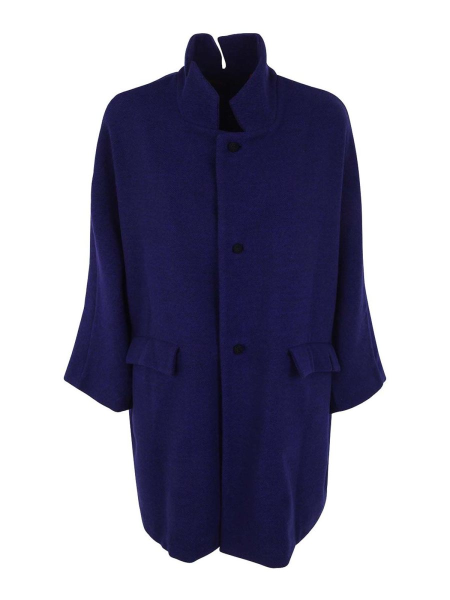 Daniela Gregis Manteau Court - Bleu