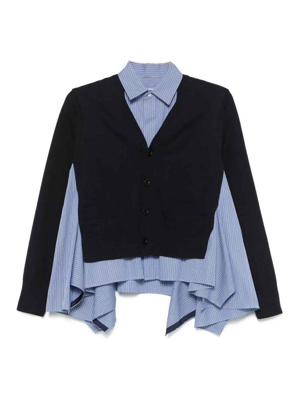 Sacai Cardigan - Bleu