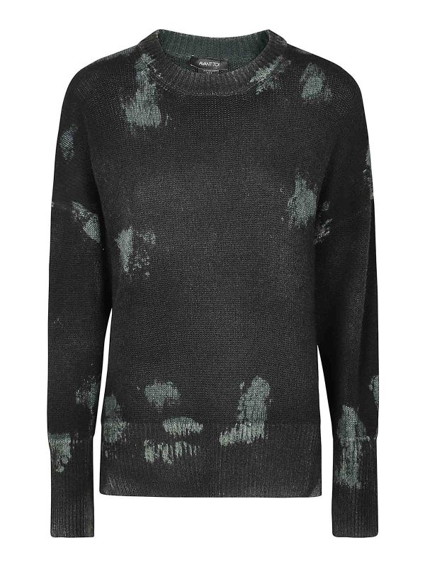 Avant Toi Pull Col Rond - Vert Foncé