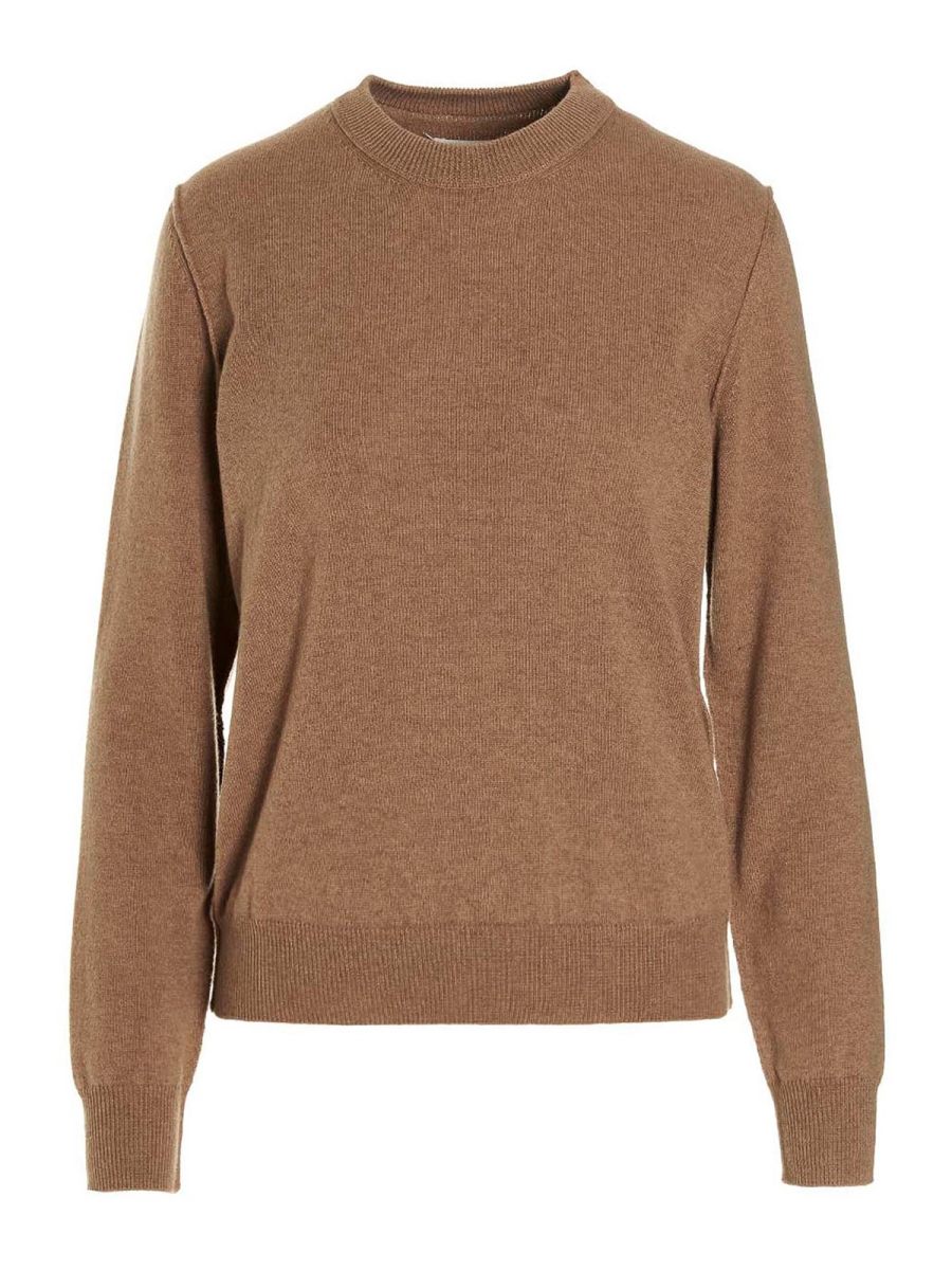 Maison Margiela Pull Col Rond - Beige