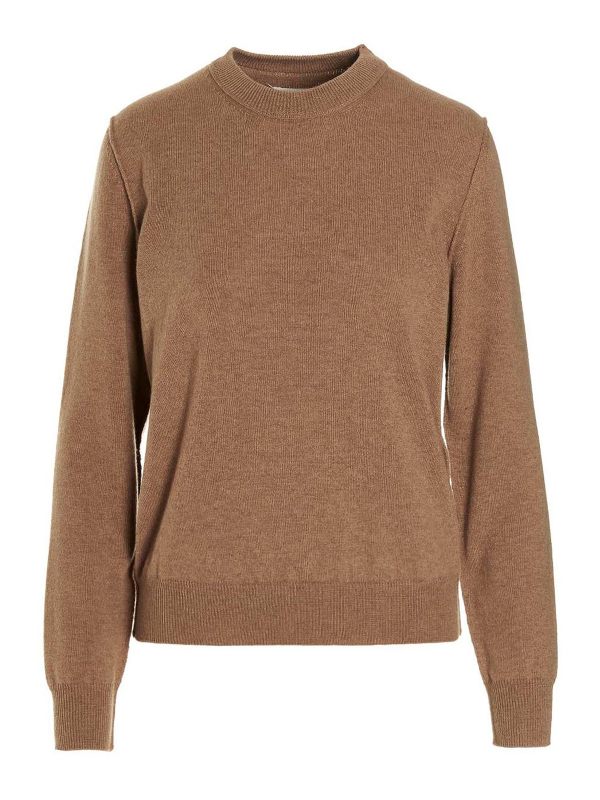 Maison Margiela Pull Col Rond - Beige