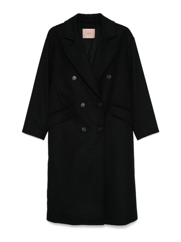 Twinset Manteau Au Genou - Noir
