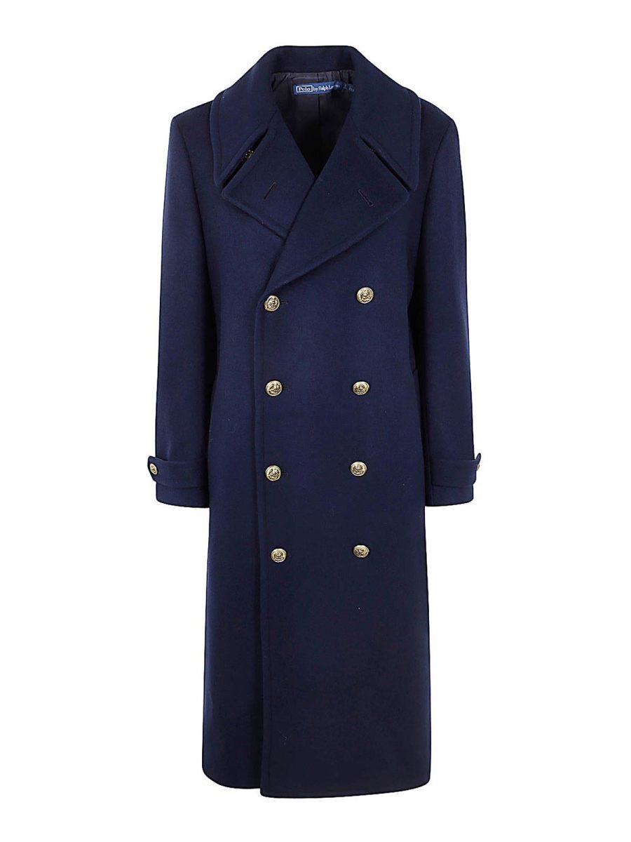 Polo Ralph Lauren Manteau Au Genou - Bleu