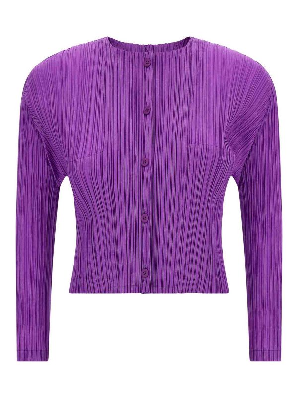 Pleats Please Issey Miyake Cardigan - Violet