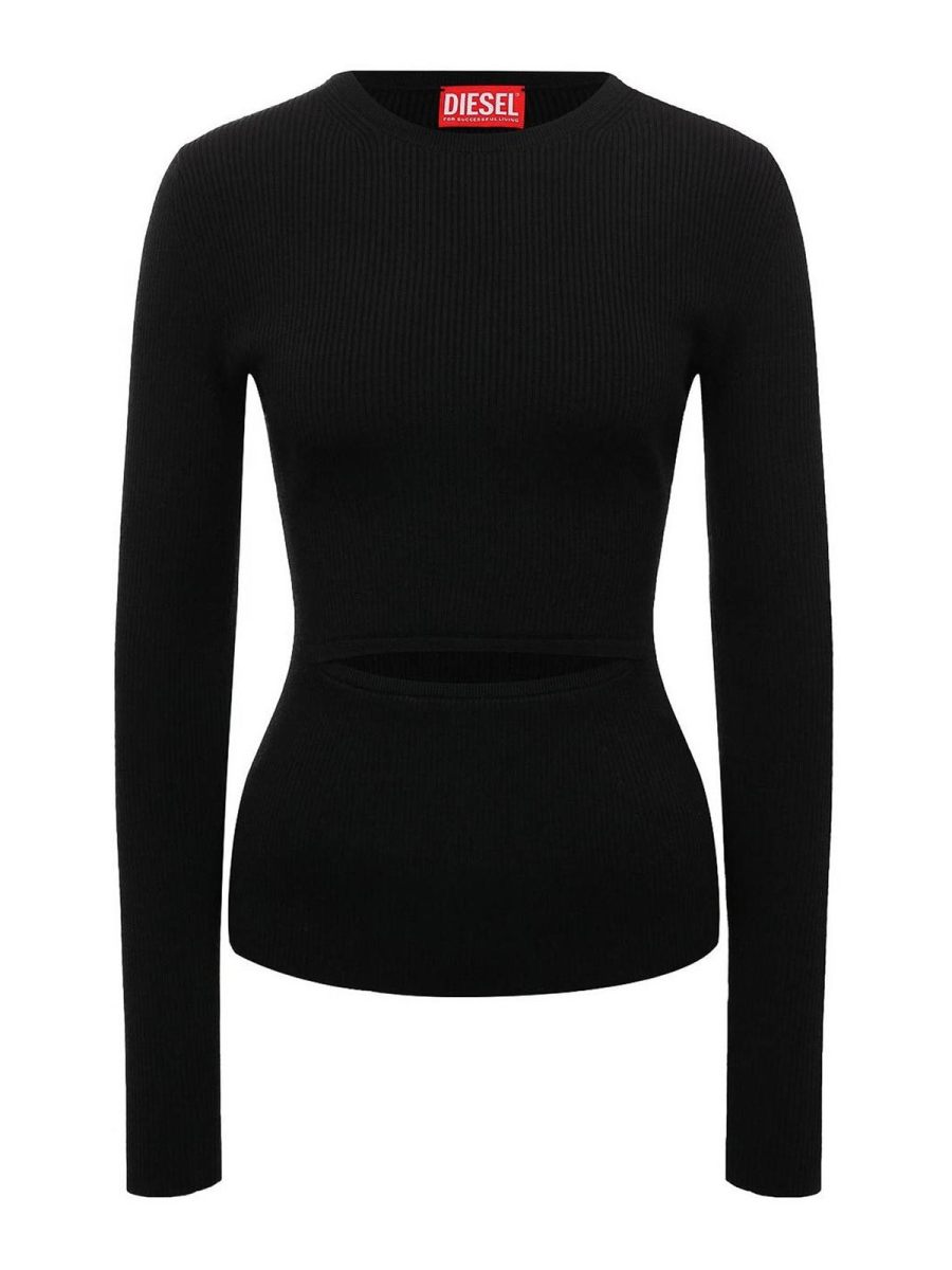 Diesel Pull Col Rond - Noir