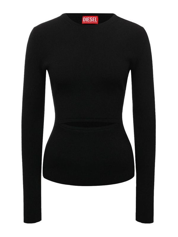 Diesel Pull Col Rond - Noir