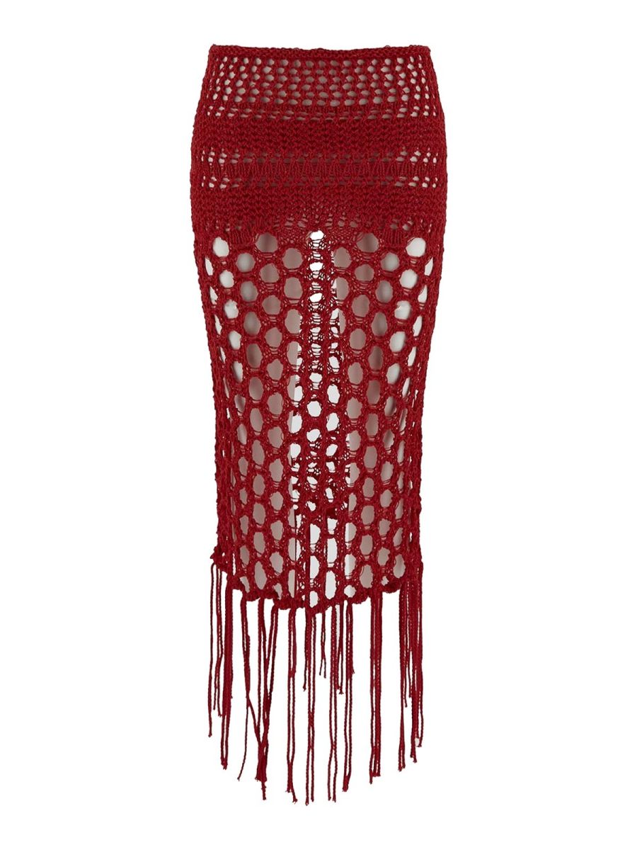 Laneus Jupe Midi - Rouge