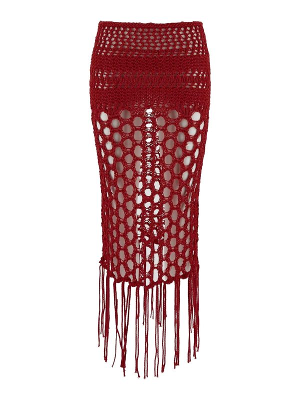 Laneus Jupe Midi - Rouge