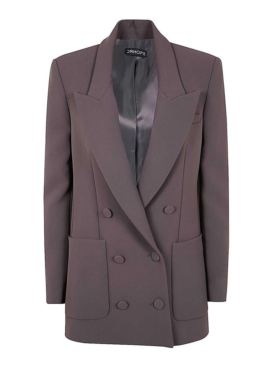 Drhope Manteau Court - Gris
