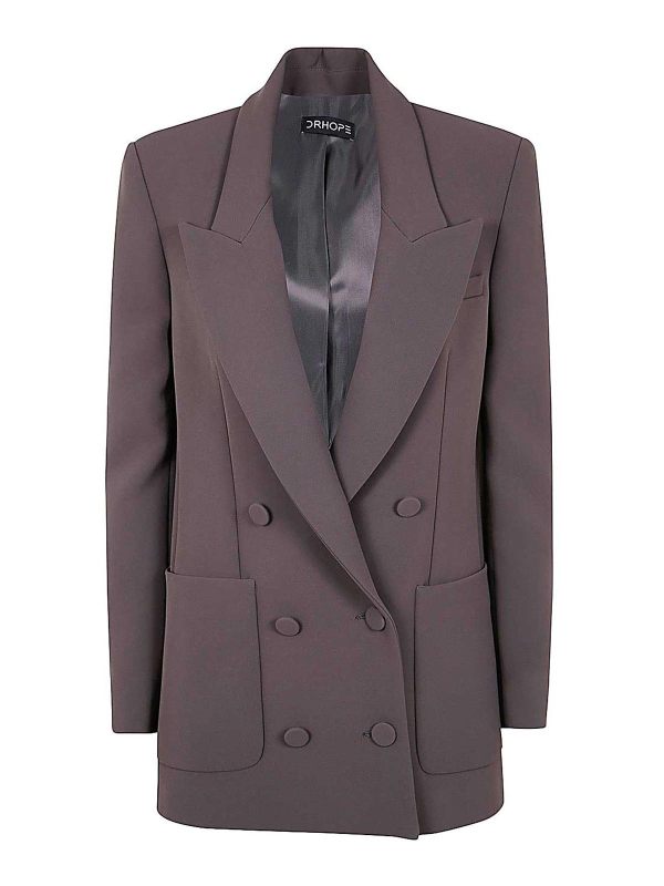 Drhope Manteau Court - Gris