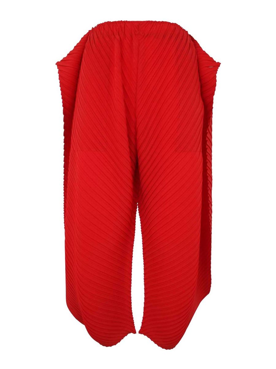 Homme Plissé Issey Miyake Pantalons Décontractés - Rouge
