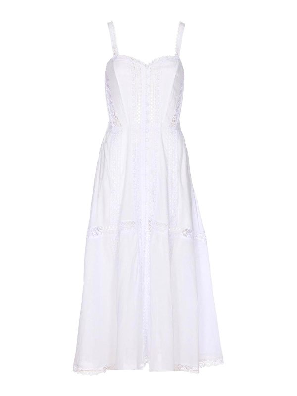 Charo Ruiz Robe Au Genou - Blanc