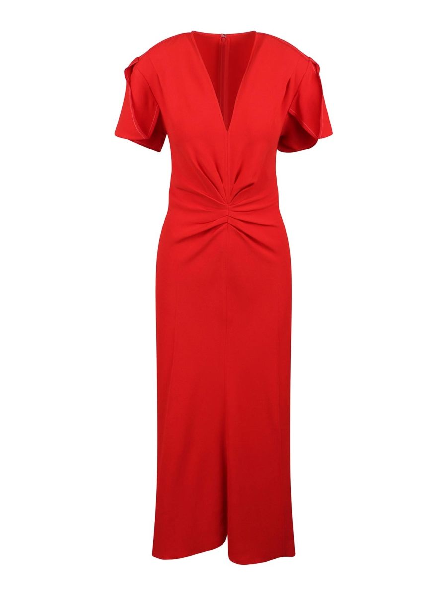 Victoria Beckham Robe Au Genou - Rouge