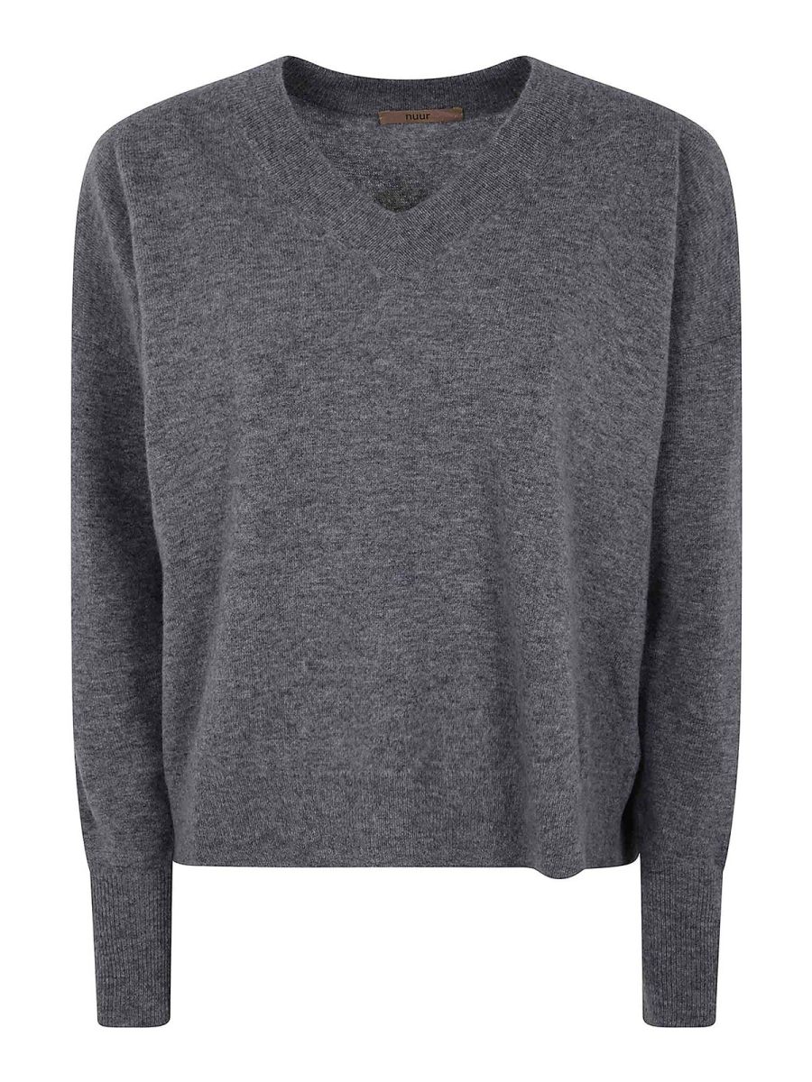 Nuur Pull À Col V - Gris