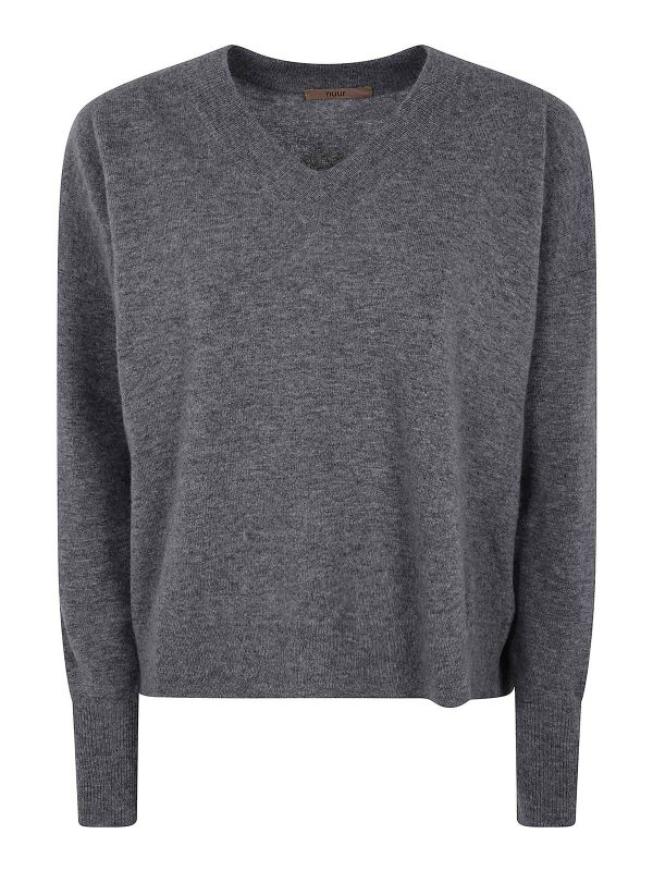 Nuur Pull À Col V - Gris