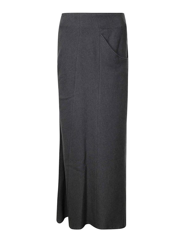 Yohji Yamamoto Jupe Midi - Gris