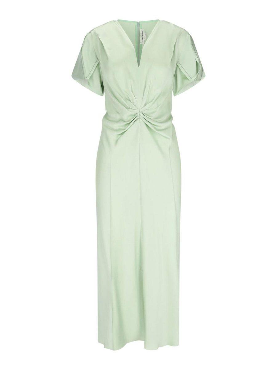 Victoria Beckham Robe Au Genou - Vert