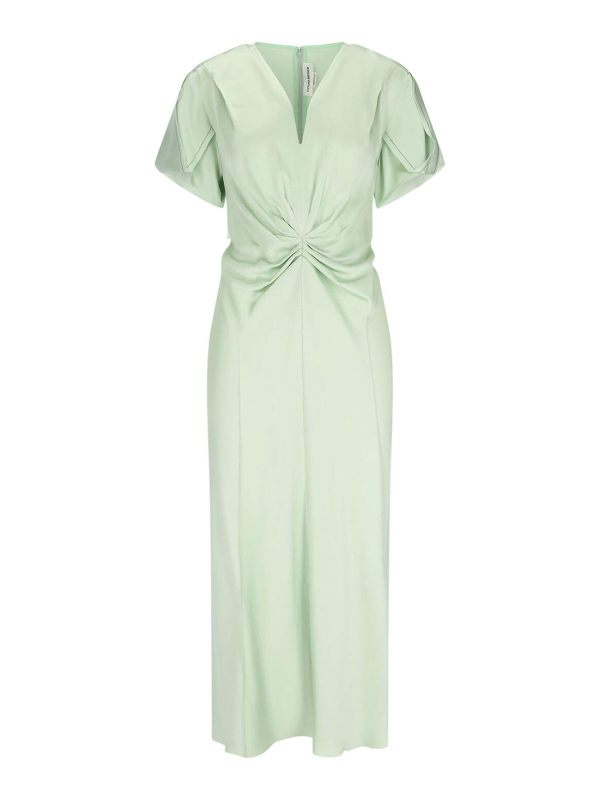 Victoria Beckham Robe Au Genou - Vert