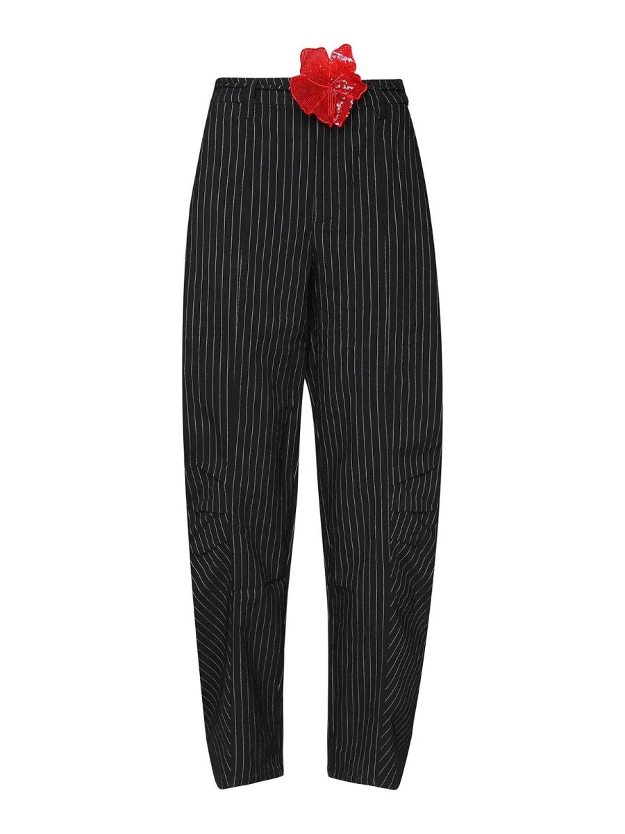 Rotate Birger Christensen Pantalons Décontractés - Rouge