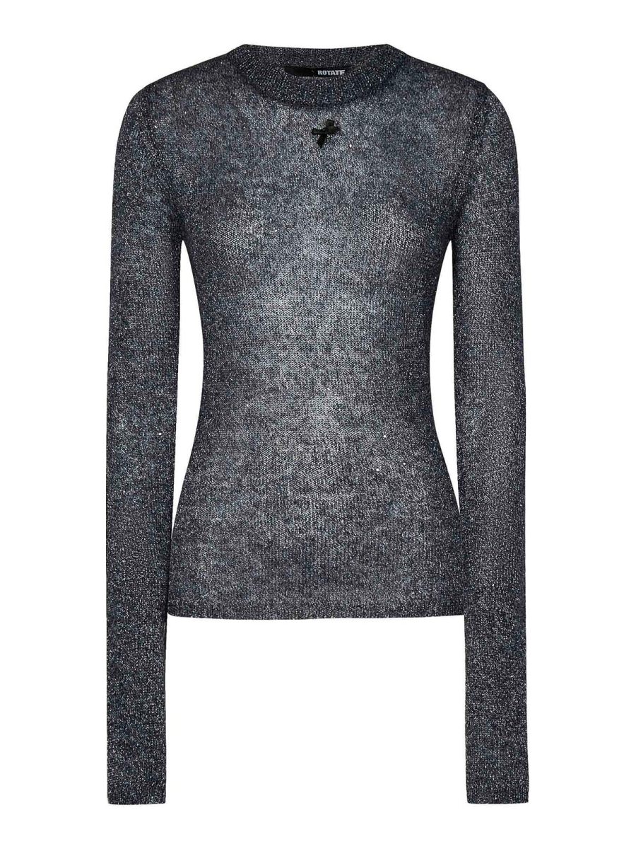 Rotate Birger Christensen Pull Col Rond - Gris