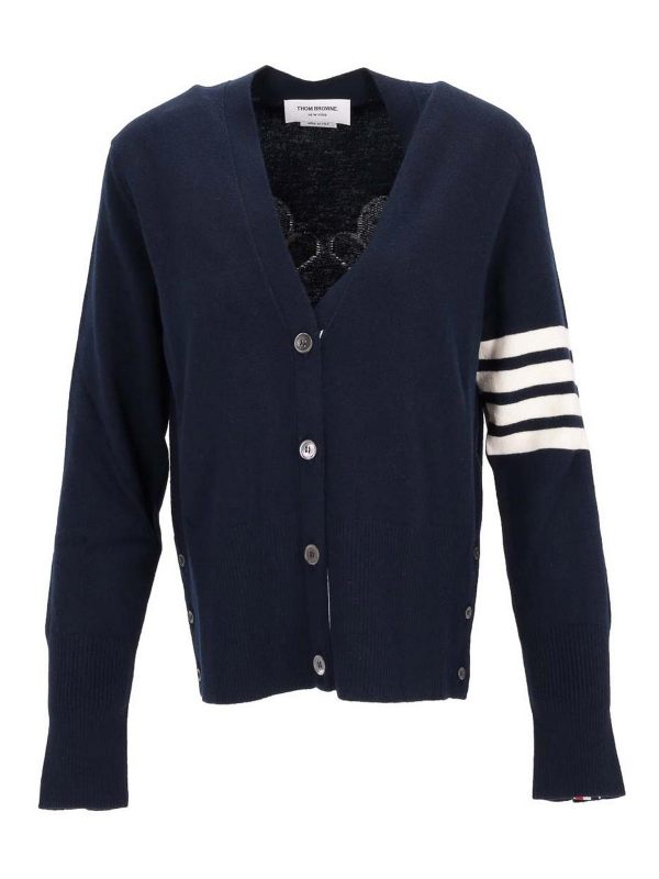 Thom Browne Cardigan - Bleu Foncé