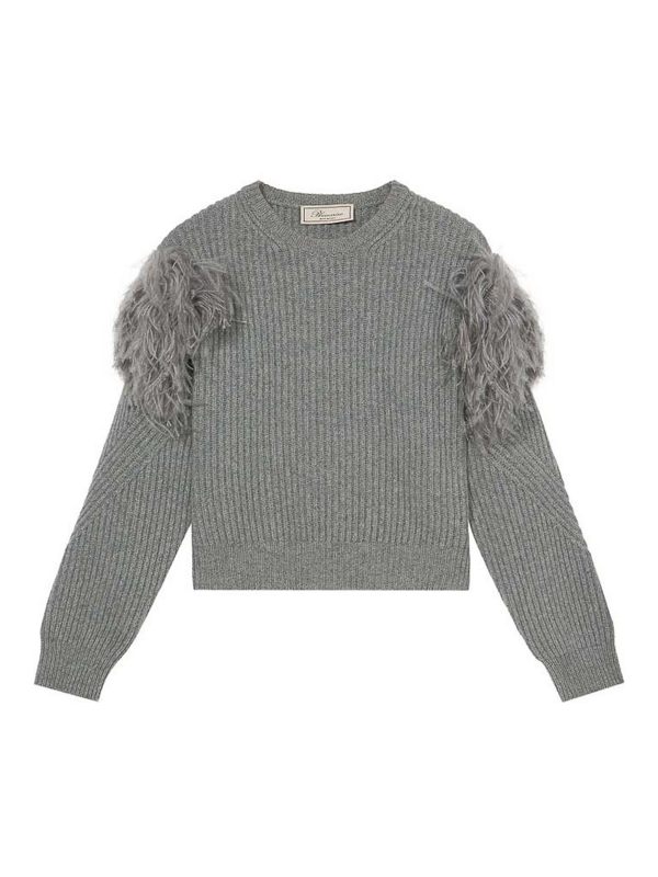 Blumarine Pull Col Rond - Gris