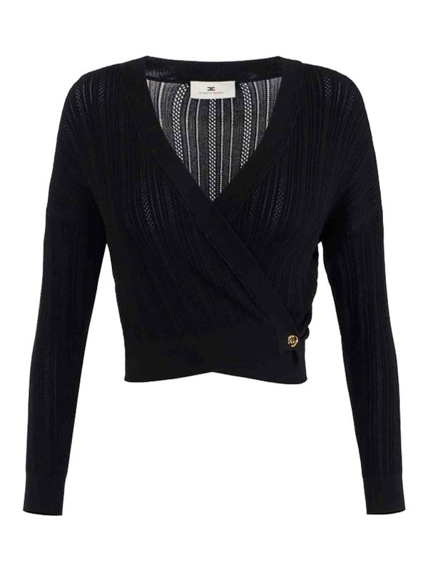 Elisabetta Franchi Pull À Col V - Noir