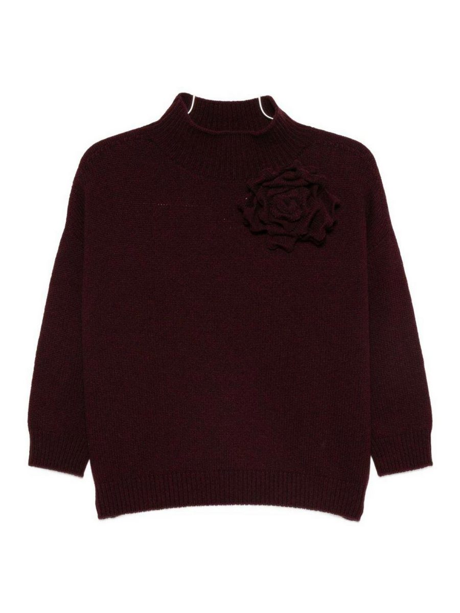 Vanisé Pull Col Rond - Rouge Brun