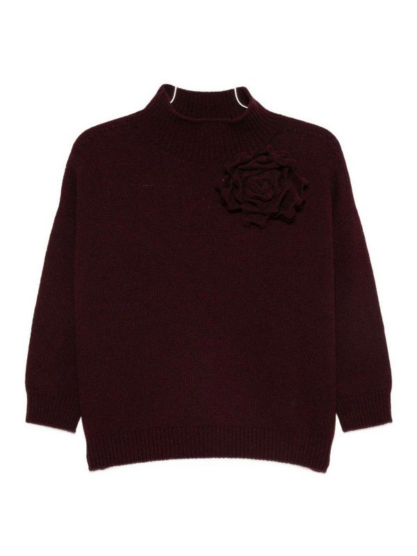 Vanisé Pull Col Rond - Rouge Brun