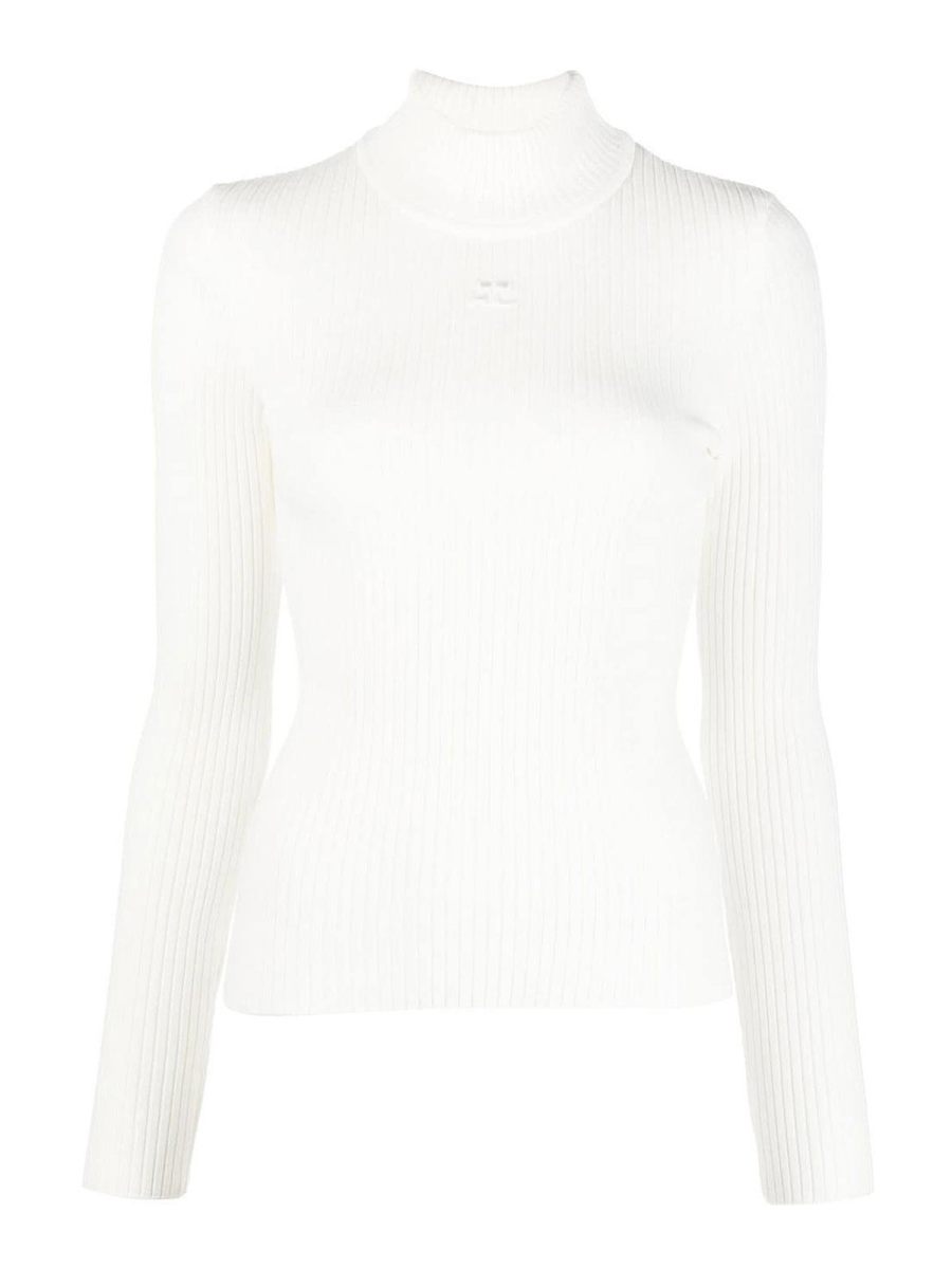 Courreges Pull Col Rond - Noir
