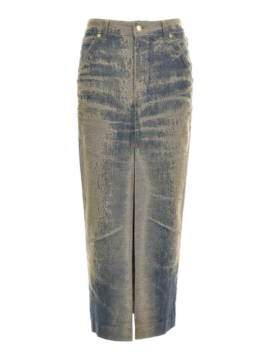 Darkpark Jupe Midi - Bleu