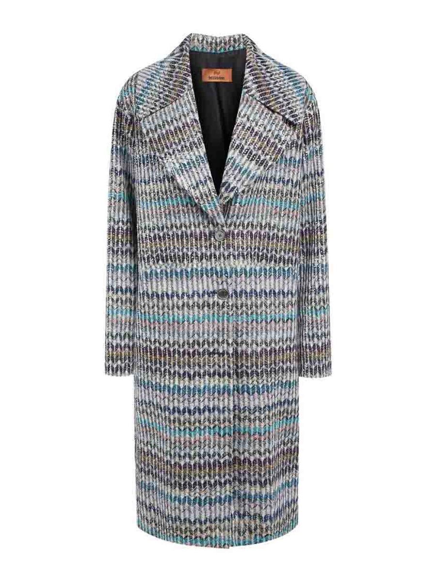 Missoni Manteau Court - Bleu