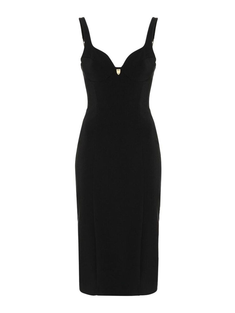 Elisabetta Franchi Robe Au Genou - Noir