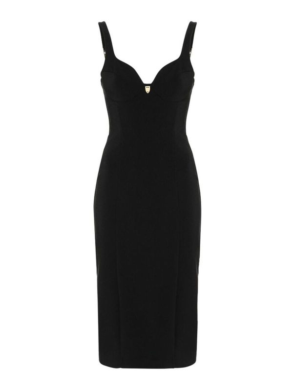 Elisabetta Franchi Robe Au Genou - Noir