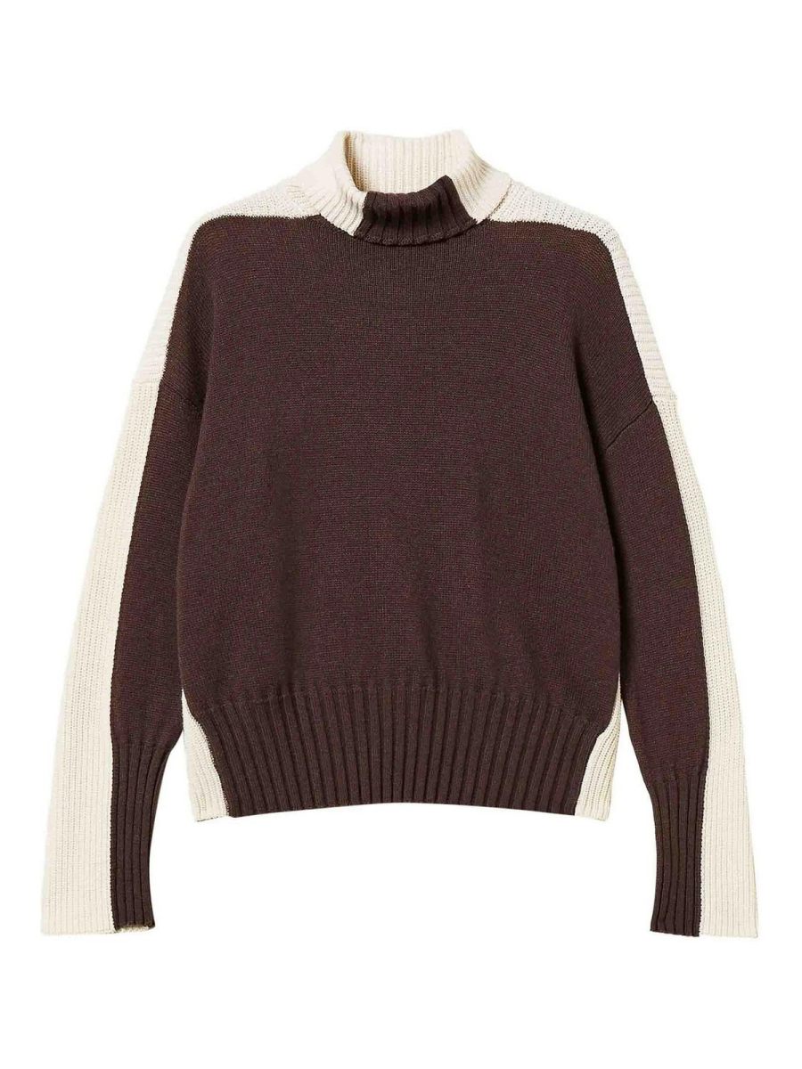 Twinset Pull Col Rond - Crème