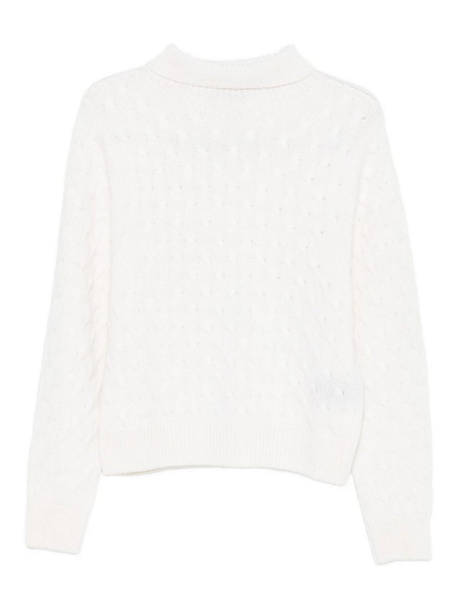 Tabaroni Cashmere Pull Col Roulé - Blanc