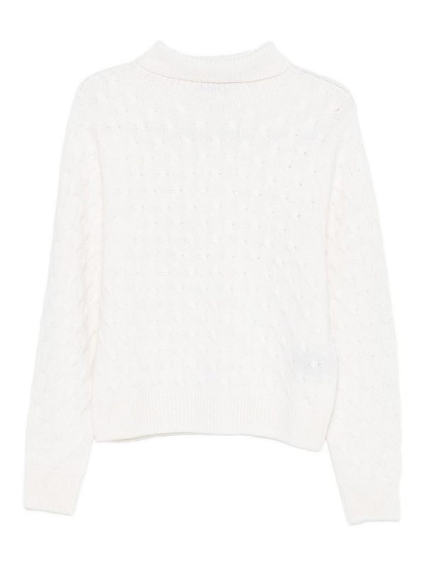 Tabaroni Cashmere Pull Col Roulé - Blanc