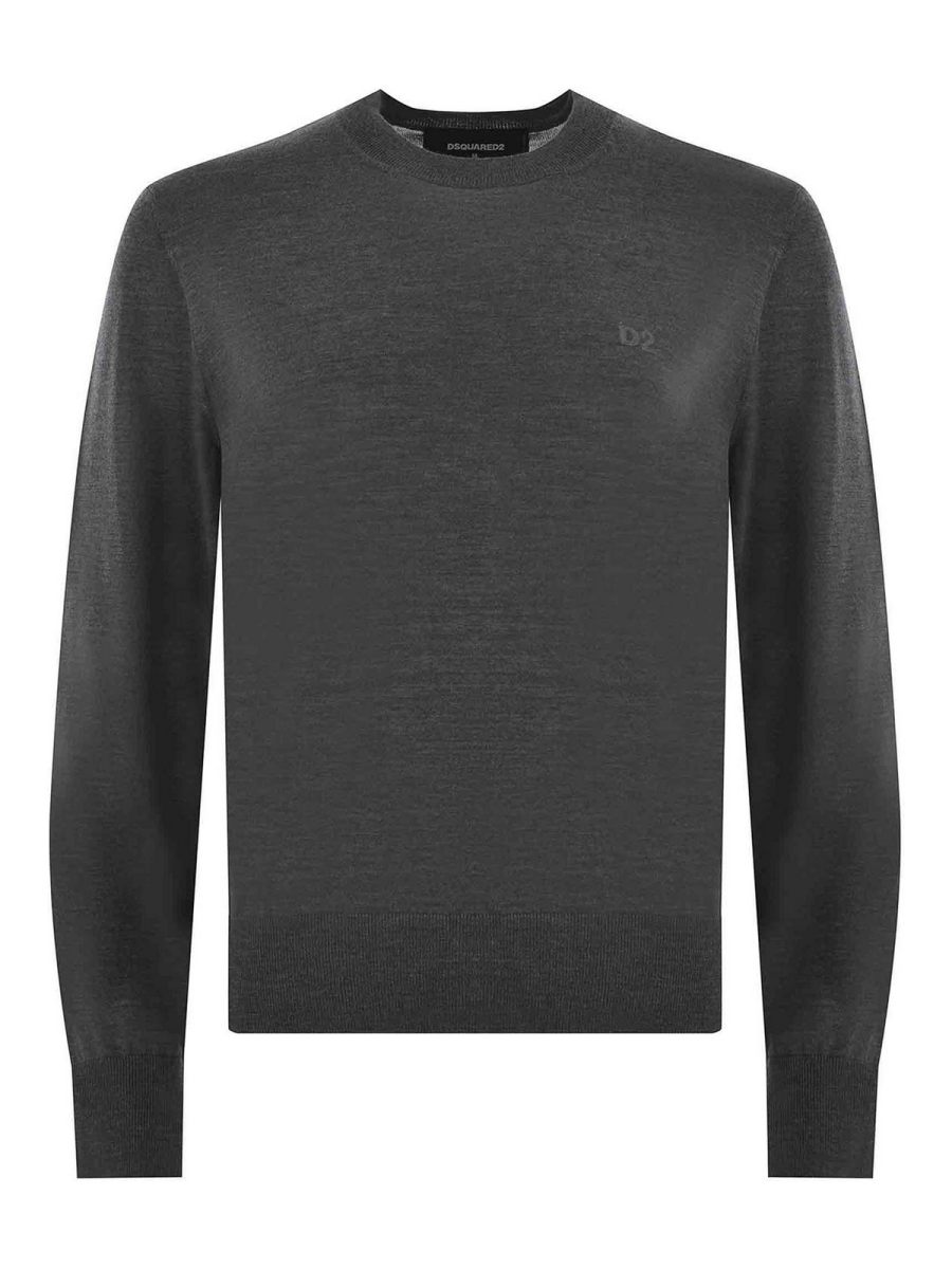 Dsquared2 Pull Col Rond - Gris