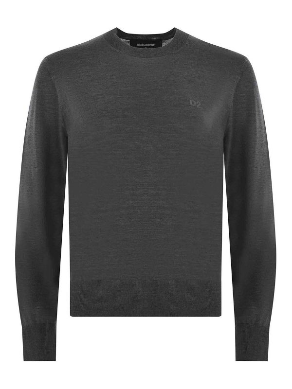 Dsquared2 Pull Col Rond - Gris