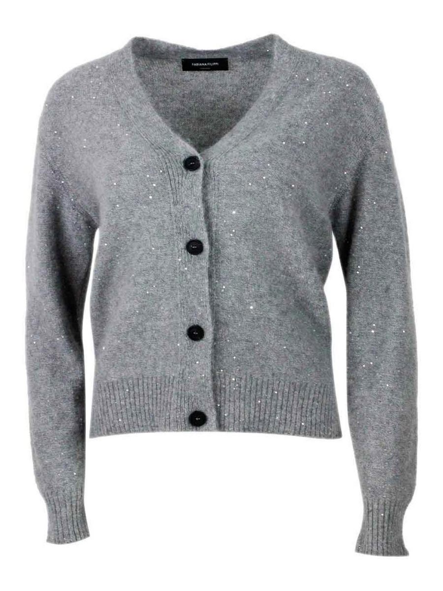 Fabiana Filippi Pull Col Rond - Gris