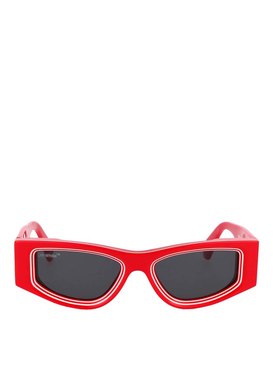 Off-White Lunettes De Soleil - Rouge