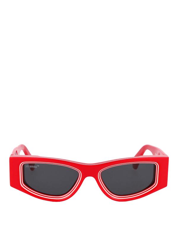 Off-White Lunettes De Soleil - Rouge