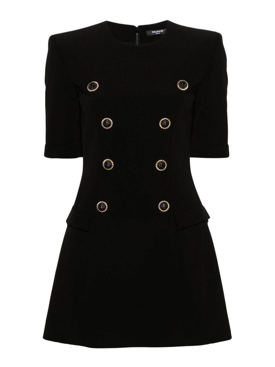 Balmain Robe Courte - Noir