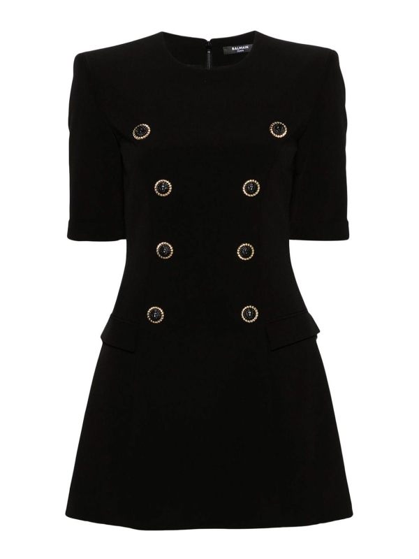Balmain Robe Courte - Noir