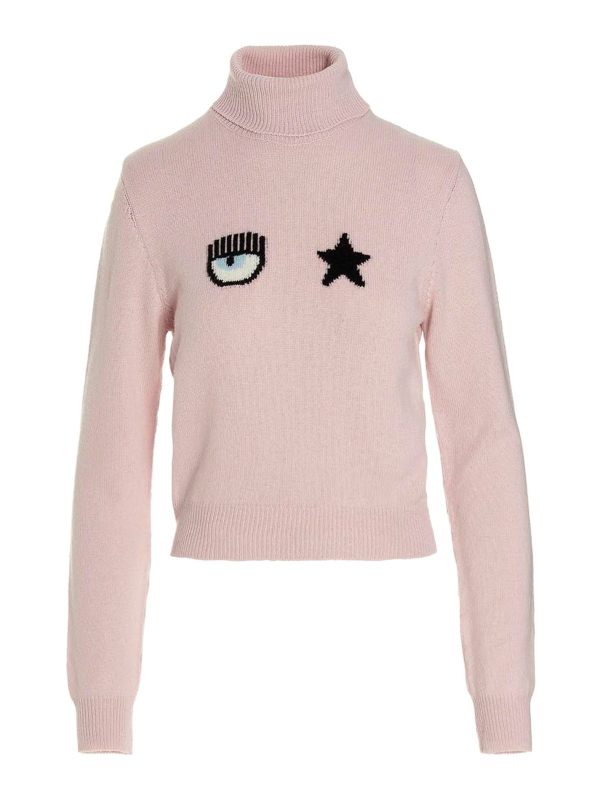 Chiara Ferragni Pull Col Roulé - Maxi Logomania