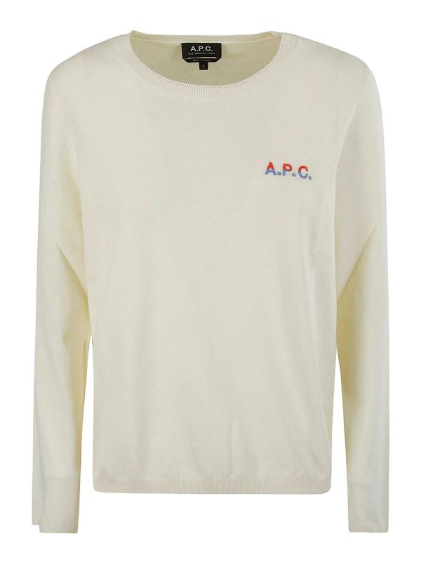 A. P.C. Pull Col Rond - Bleu